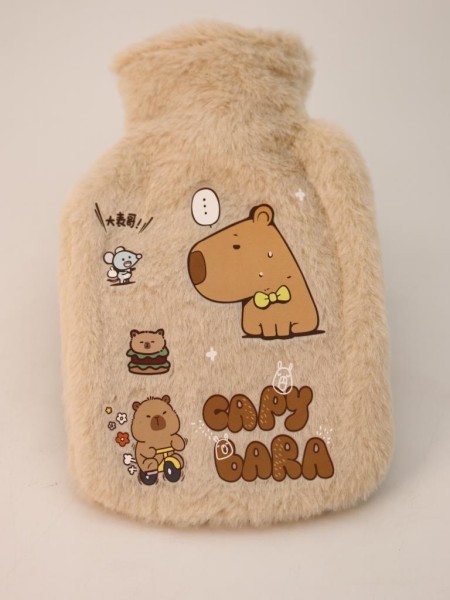 Грелка мини плюшевая "Capybara", brown, 300 мл (20*12 см) 