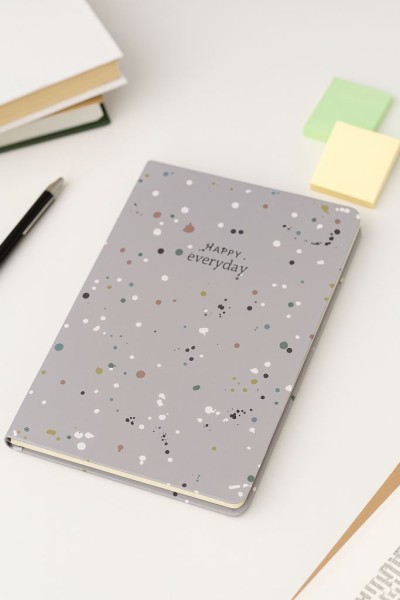 Блокнот (А5) "Paint splatter", dark grey (14.5*21) 