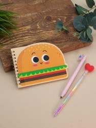 Блокнот на спирали (B6) "Cheeseburger", yellow (13*18)