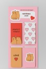 Набор магнитных закладок «Capybara love», 4 шт., 35х70 мм