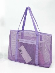 Сумка шоппер "Transparent", purple (47*12*29.5 см)