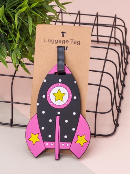 Бирка для багажа "Rocket", pink 