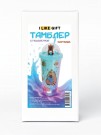 Тамблер с подсветкой iLikeGift "Capybara bubble tea", green (450 мл)