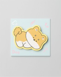Блок стикер для записей "Corgi dreaming", green