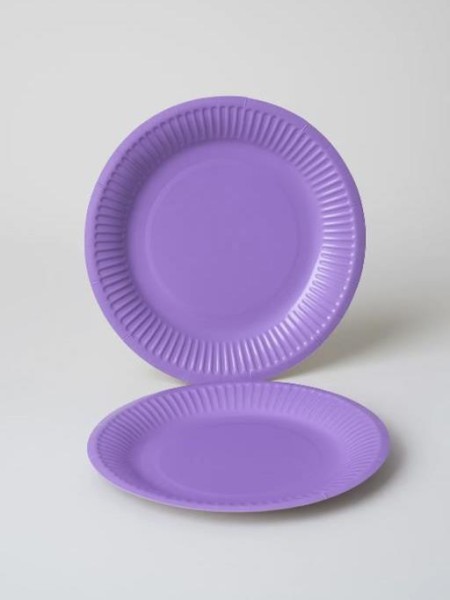Набор бумажных тарелок 20 шт. "Party purple" (180 мм) 