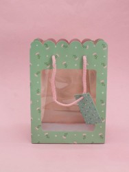 Пакет подарочный «Craft flowers», green (18*23*10)