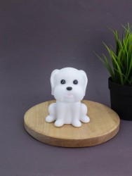 Ночник iLikeGift "Sitting dog", white (7*11 см)
