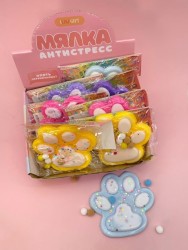 Мялка - антистресс «Игривая Таба ЛАПКА», mix, шоу-бокс 8 шт.