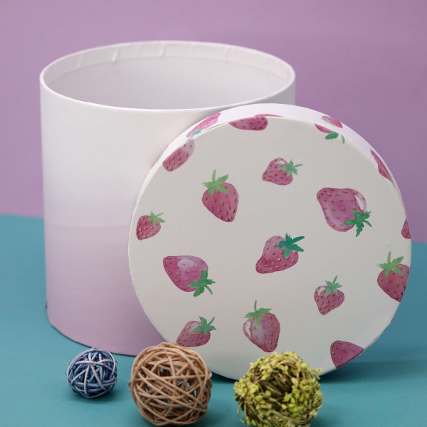 Подарочная коробка «Round strawberry», 23*23*20 