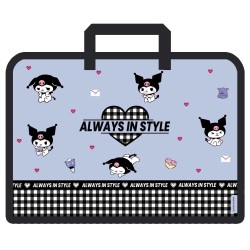 Папка А4 с ручками "Куроми. Always in style", пластик, на молнии (24,5*34*1,5)