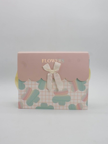 Пакет подарочный «Flower bag», pink (24.5*19.5*9.5) 