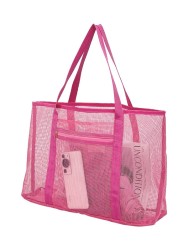 Сумка шоппер "Transparent", pink (47*12*29.5 см)