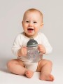 Бутылочка поильник "Hedgehog"с силиконовым носиком и ручками, grey (270 ml)