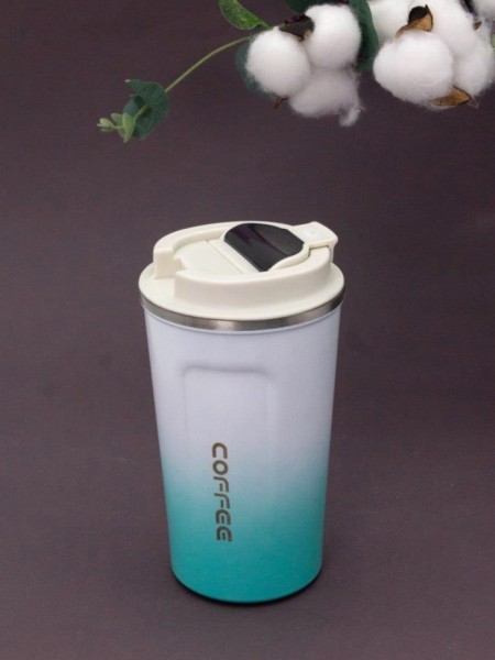 Термокружка с датчиком температуры "Сoffee gradient", blue (510 ml) 
