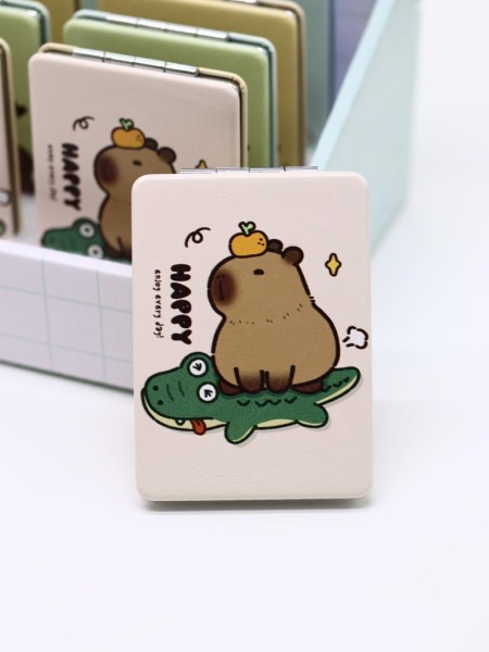 Зеркало раскладное "Capybara", беж, 8*6 см 