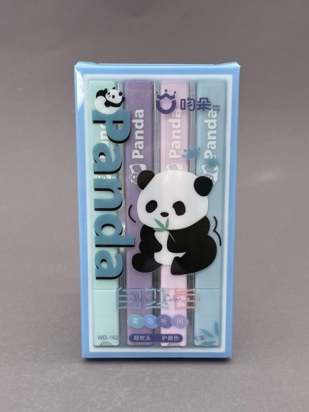 Набор маркеров-текстовыделителей 4 шт "Panda", blue 