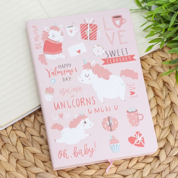 Блокнот (A5) "Chill unicorn", pink (14.5*21) 