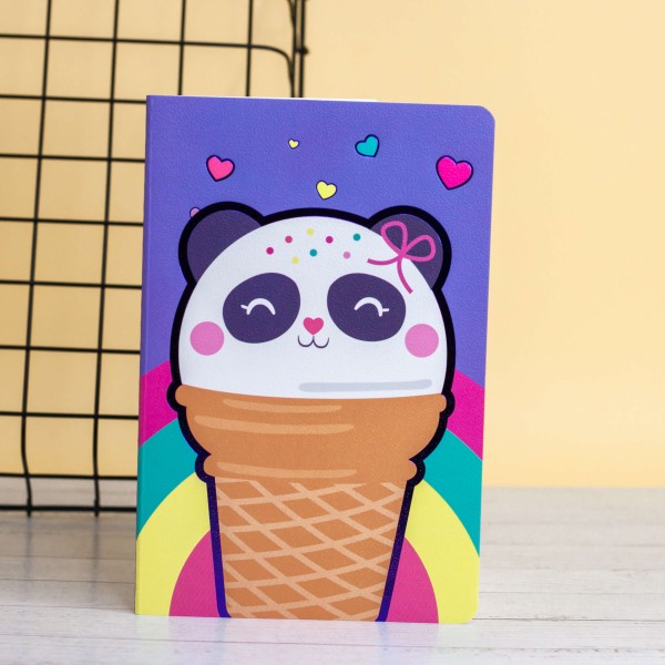 Тетрадь (A5) "Rainbow panda ice-cream" (13.5*20.5) 