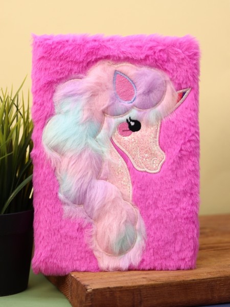 Блокнот плюшевый "Unicorn mane", purple 