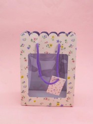 Пакет подарочный «Craft flowers», pink (18*23*10)