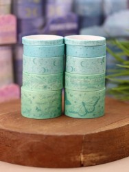 Набор декоративного скотча 10 шт. "Night magic", green