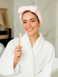 Косметическая повязка для волос "Delicate bow", pink