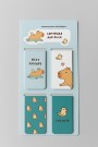 Набор магнитных закладок «Capybara and duck», 4 шт., 35х70 мм