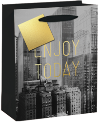 Пакет подарочный «Enjoy to day», black (18*23*10)