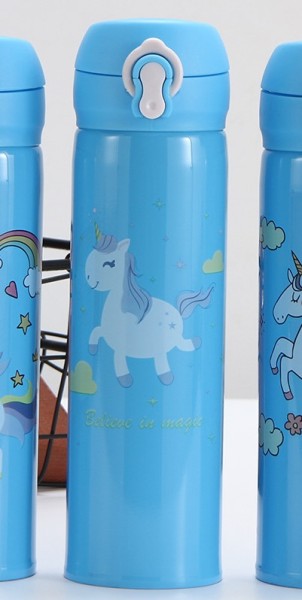 Термос «Lovely unicorn», blue mix (500 ml) 