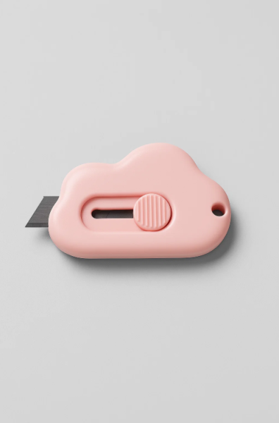 Канцелярский нож "Cloudiness", pink 