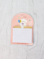 Магнитный блок для записей с карандашом «Happy dog», pink, 10х14 см