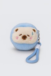 Плюшевое раскладное зеркало брелок "Capybara", голубое, шоу-бокс 12 шт.