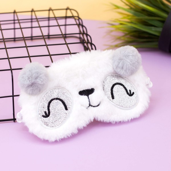 Маска для сна "Silver panda", white 