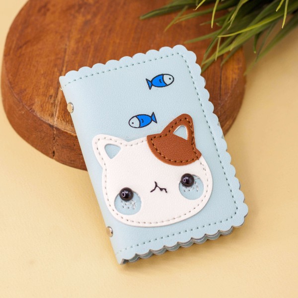 Визитница "Head cat", blue 