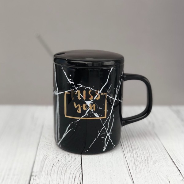 Кружка "Miss you", black (410ml) 