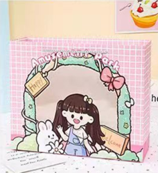 Пакет подарочный (XS) "Anime girl", pink (19.5*14.5*8.5)