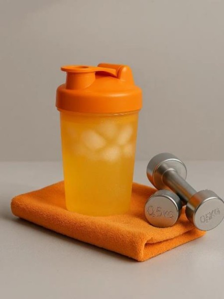 Спортивный шейкер "Matte", orange (400 ml) 