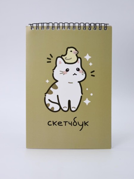 Скетчбук Аниме «Cat duck», 14х20 см,  плотность 100 гр 