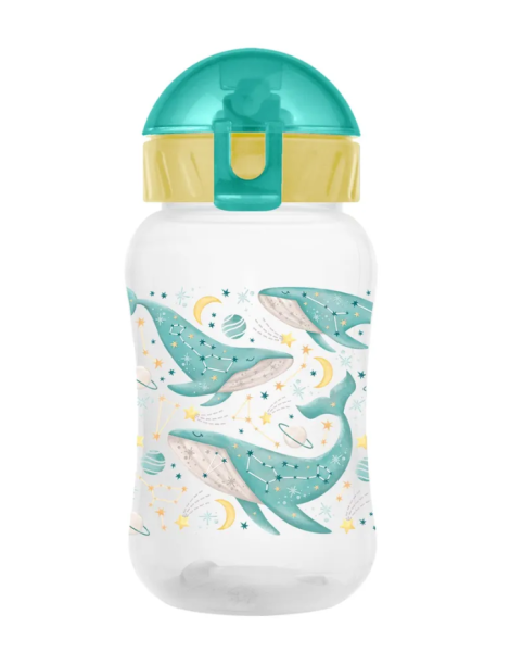 Бутылка "Dolphin" с трубочкой, green (270 ml) 