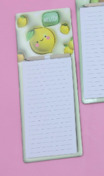 Магнитный блок для записей с карандашом «Hello lemon», yellow, 10х27 см