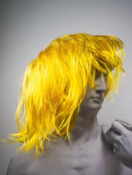 Парик карнавальный "Fancy chic", yellow (25 см)