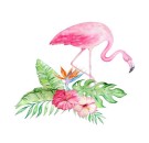 Алмазная мозаика картина стразами "Фламинго 9", 15х20 см