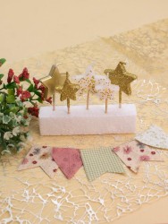 Набор свечей 5 шт. "Golden star" (6,5-7,5 см)