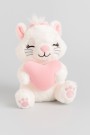 Мягкая игрушка "Kitty heart", white, 19 см