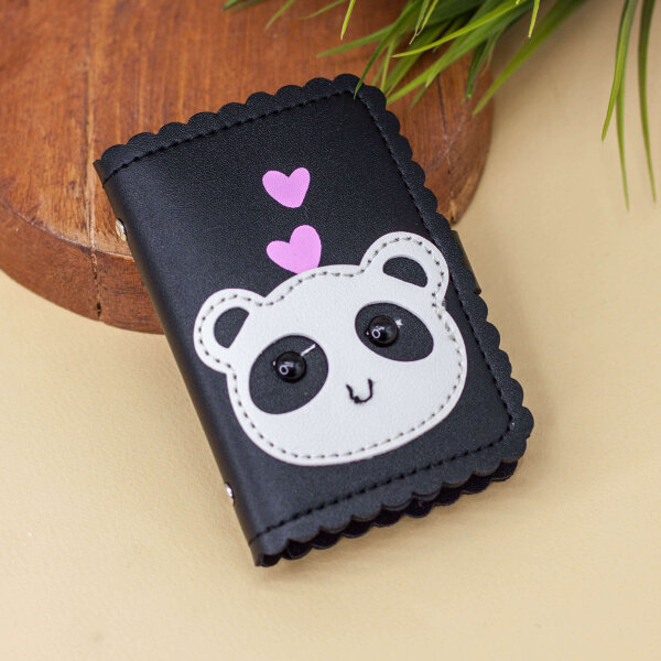 Визитница "Head panda", black 