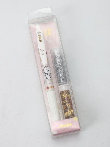 Клеевая ручка с блестками 2 цветов, "Small Handmade, white pen" 