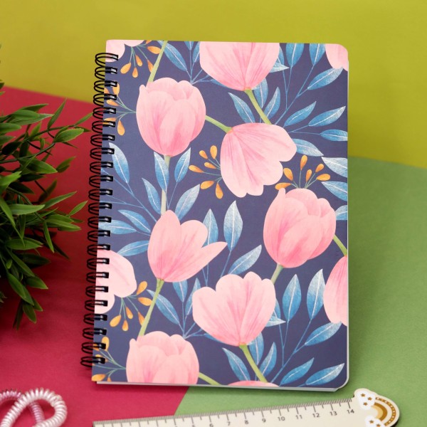 Блокнот (A5) «Watercolor flowers», blue (15,5*21) 