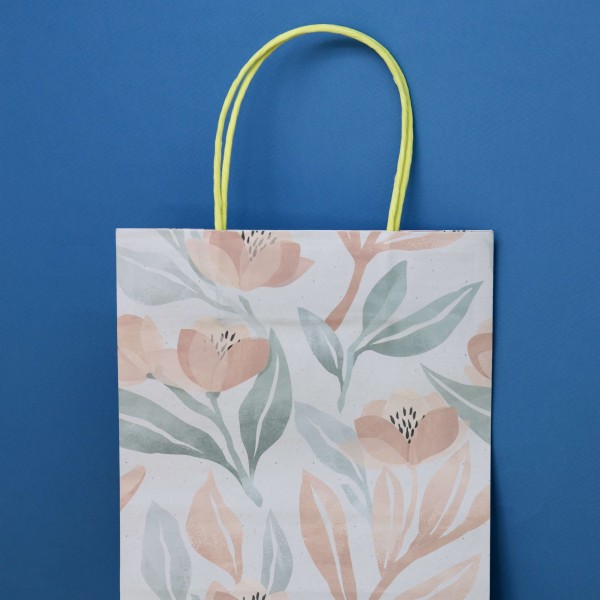 Пакет подарочный (S) «Flowers bloom», green (21*25,5*10) 