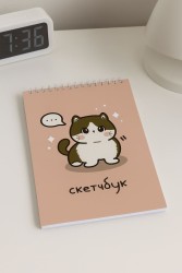 Скетчбук Аниме «Cute cat», 14х20 см,  плотность 100 гр