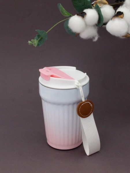 Термокружка "Lovely day", pink (380 ml) 